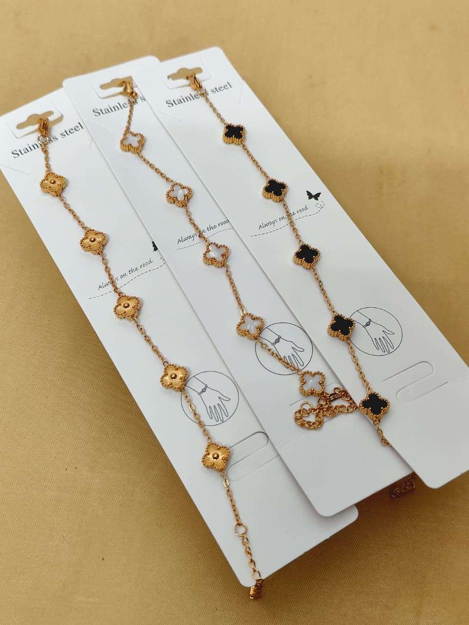 Beautiful Premium Quality Anti Tarnish 3 PC's Bracelets Combo..